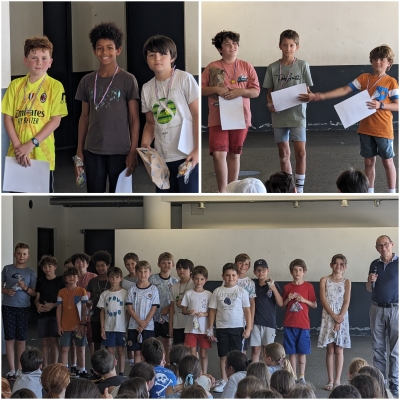 Tournois sportifs, remise des prix