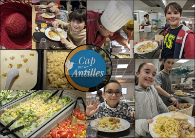 Cap sur les Antilles à la cantine de l’école