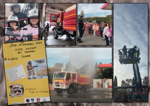 Les CE2A avec les pompiers de Cannes