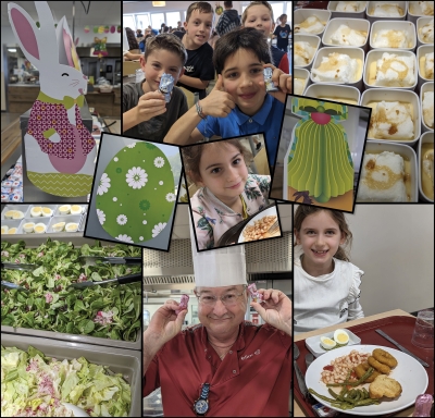 Repas de Paques à la cantine